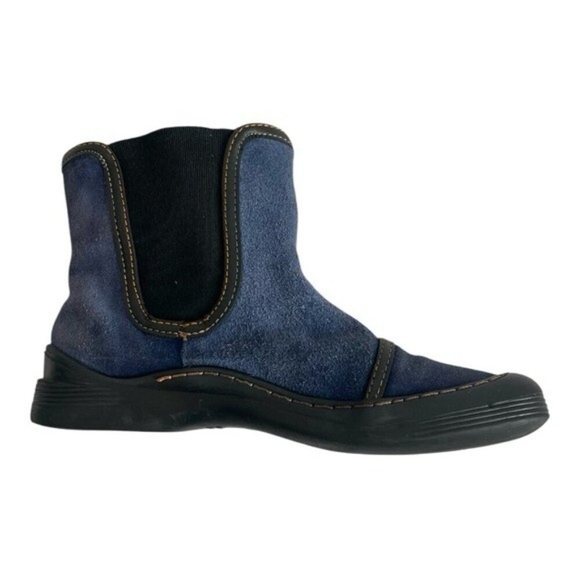 TCHOCO Blue Suede Chelsea Ankle Boots Women’s Sneakers Booties Size 6 - Picture 7 of 11